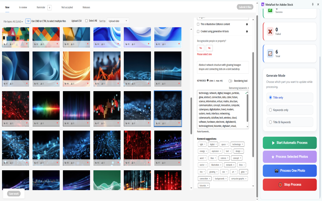 Generator AI Metadata Adobe Stock
