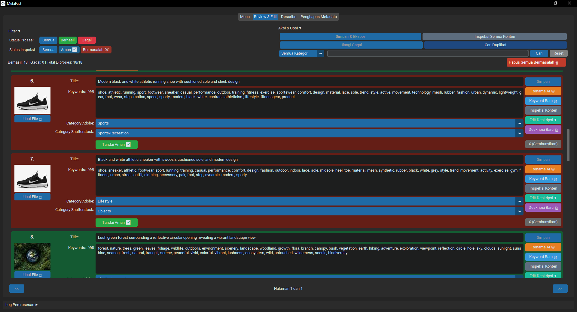 Fitur Inspeksi Konten MetaFast